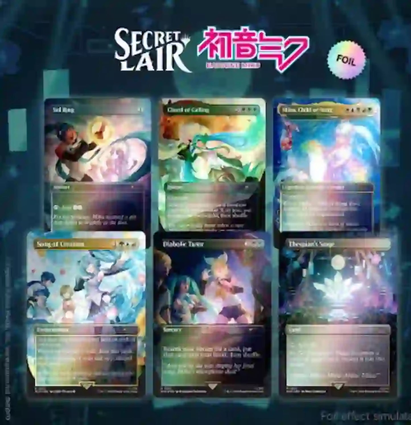 Hatsune Miku Digital Sensation Secret Lair EN Rainbow Foil MTG