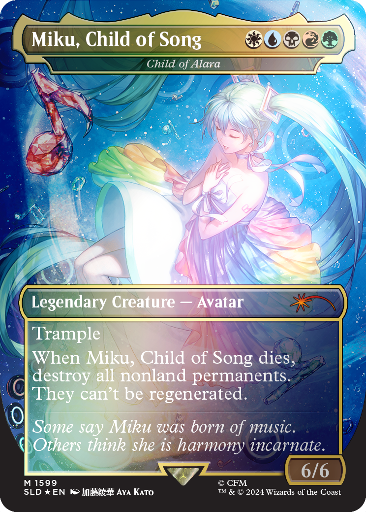 Hatsune Miku Digital Sensation Secret Lair EN Rainbow Foil MTG